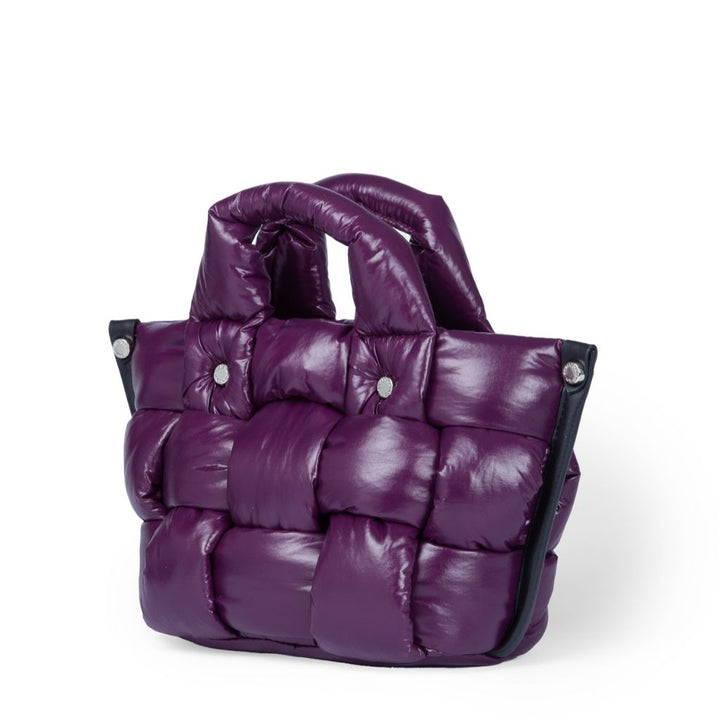 Roberta Gandolfi Greta Mini borsa in tessuto antigoccia imbottita ed intrecciata a mano con finiture in pelle Saldi Di Fabbrica