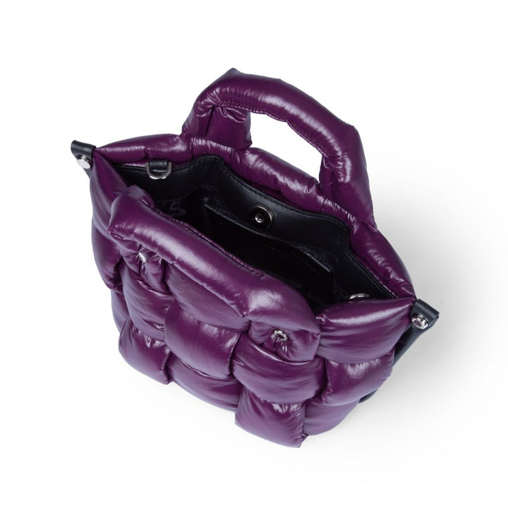 Roberta Gandolfi Greta Mini borsa in tessuto antigoccia imbottita ed intrecciata a mano con finiture in pelle Saldi Di Fabbrica