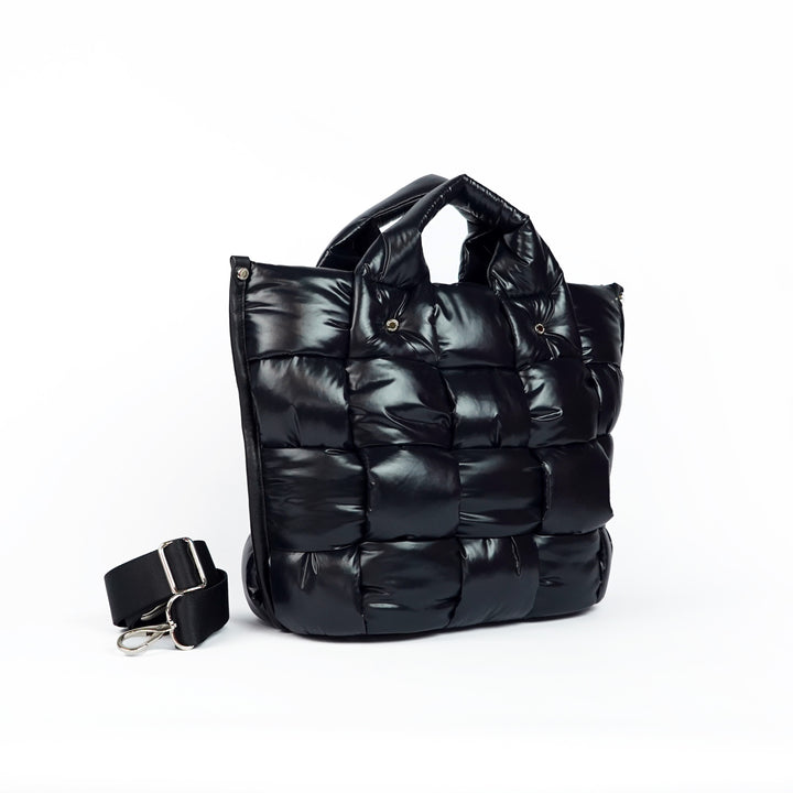 Roberta Gandolfi Greta large borsa in tessuto antigoccia imbottita ed intrecciata a mano con finiture in pelle I Più Venduti