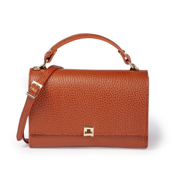 Roberta Gandolfi Elodie compact crossbody borsa in pelle con tramezza interna e tasca esterna con tracolla staccabile e regolabile Offerta temporanea