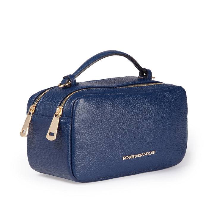 Roberta Gandolfi Brigida camera borsa in pelle con doppio scomparto e tracolla in catena dorata con spallaccio protettivo in pelle Enormi sconti