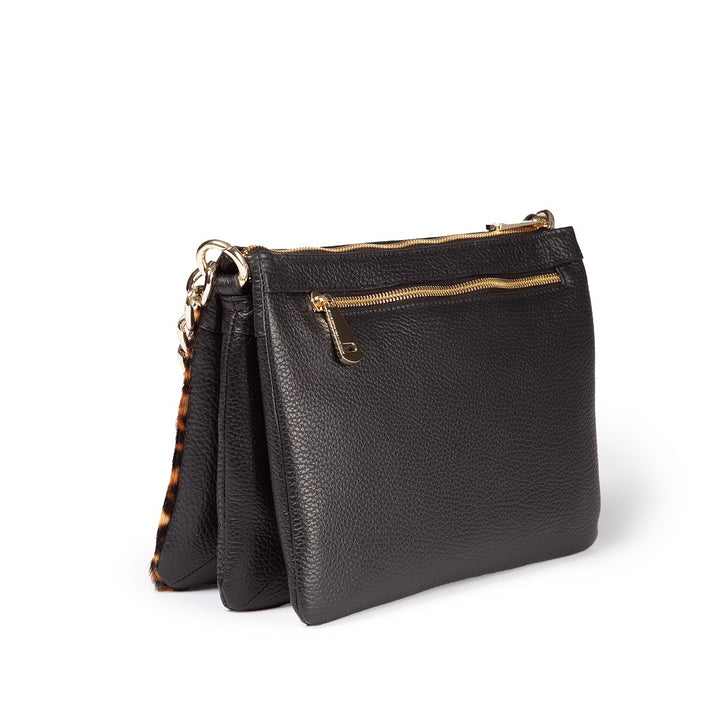Roberta Gandolfi Alice Pony small borsa in cavallino e pelle martellata con tracolla regolabile e staccabile Qualità