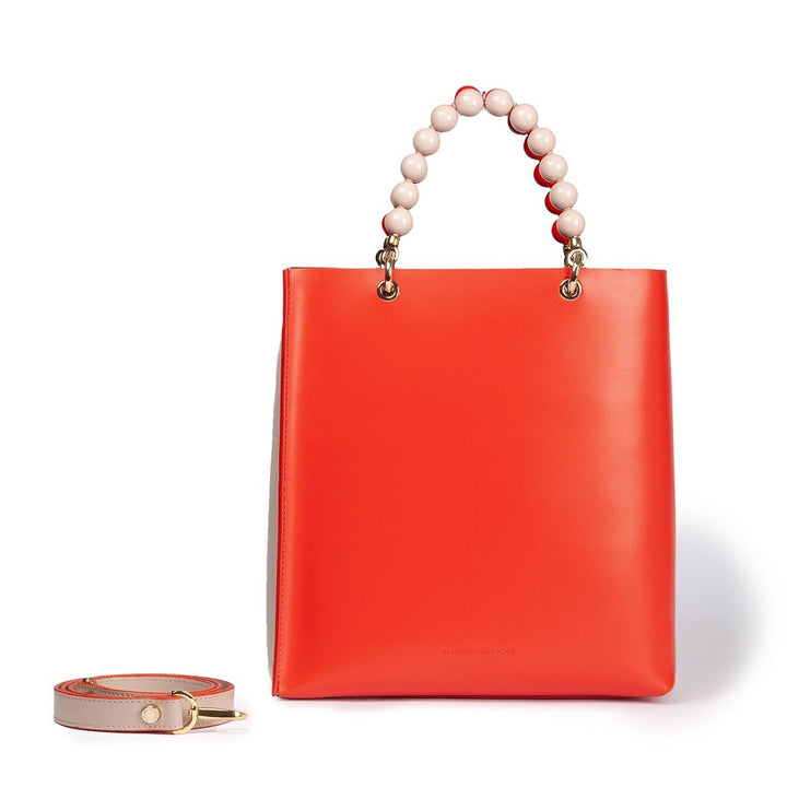 Roberta Gandolfi Zoe Tote bag in pelle bicolor e manicI gioiello Economico