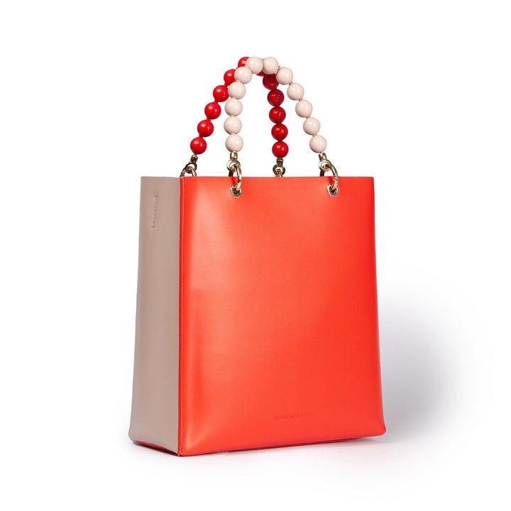 Roberta Gandolfi Zoe Tote bag in pelle bicolor e manicI gioiello Economico
