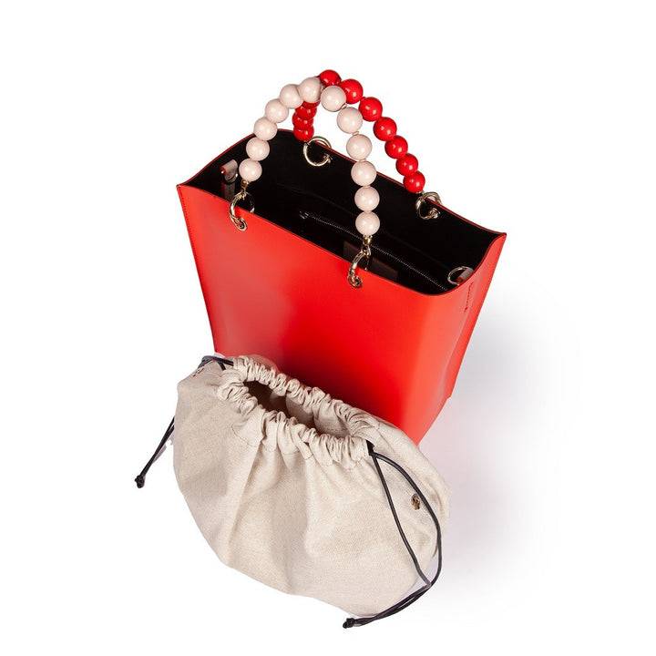 Roberta Gandolfi Zoe Tote bag in pelle bicolor e manicI gioiello Economico