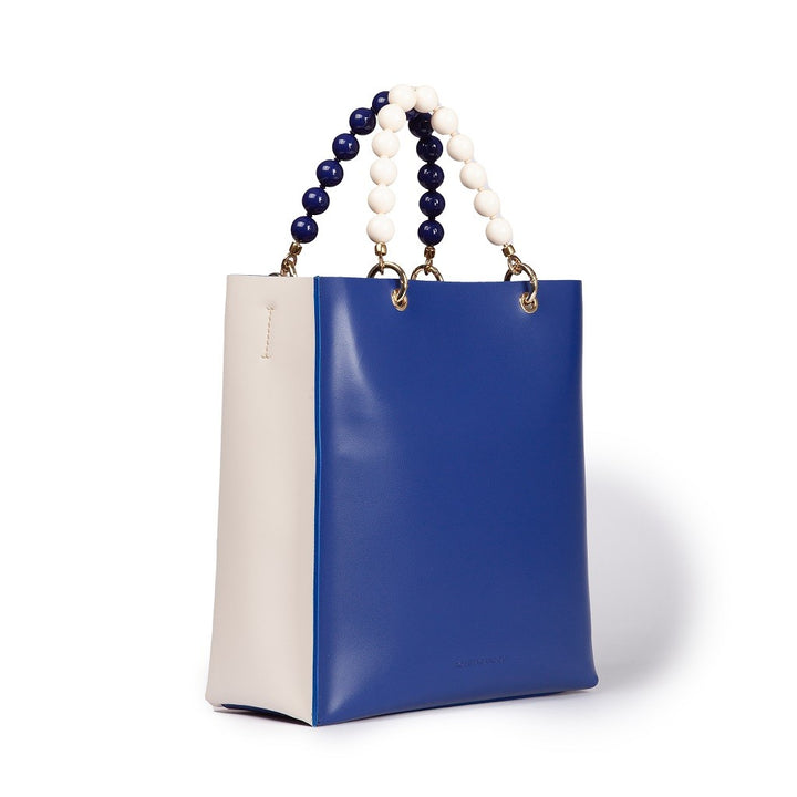Roberta Gandolfi Zoe Tote bag in pelle bicolor e manicI gioiello Online