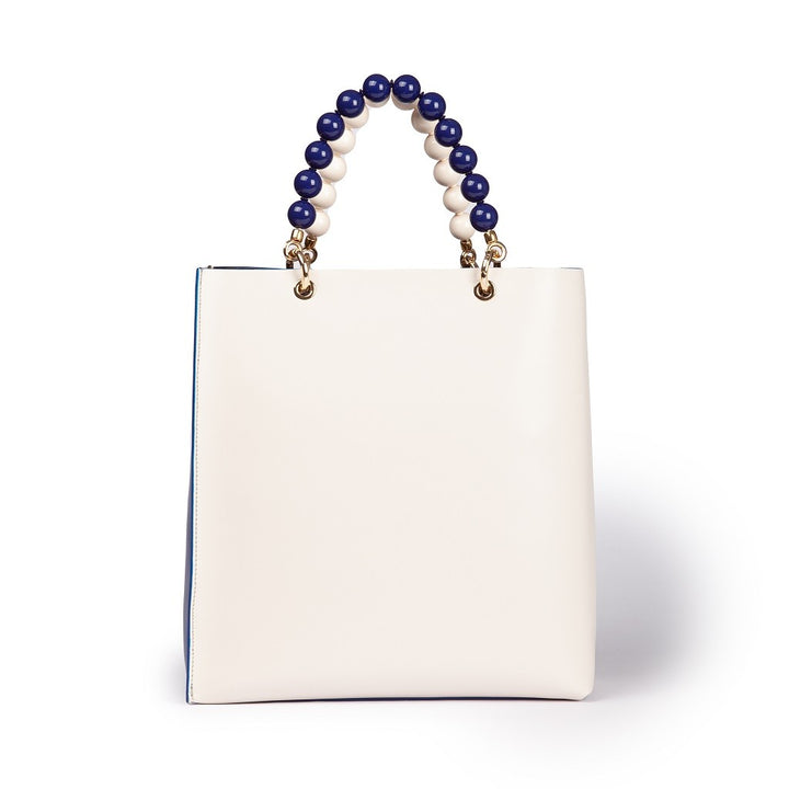 Roberta Gandolfi Zoe Tote bag in pelle bicolor e manicI gioiello Online