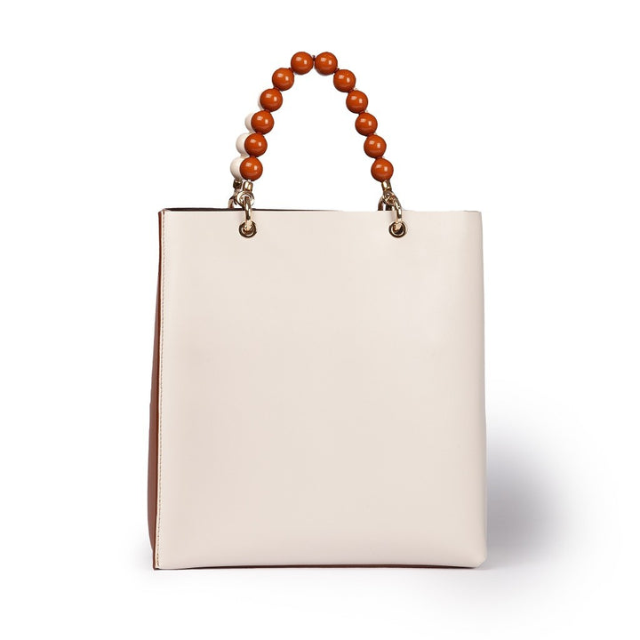 Roberta Gandolfi Zoe Tote bag in pelle bicolor e manicI gioiello Outlet