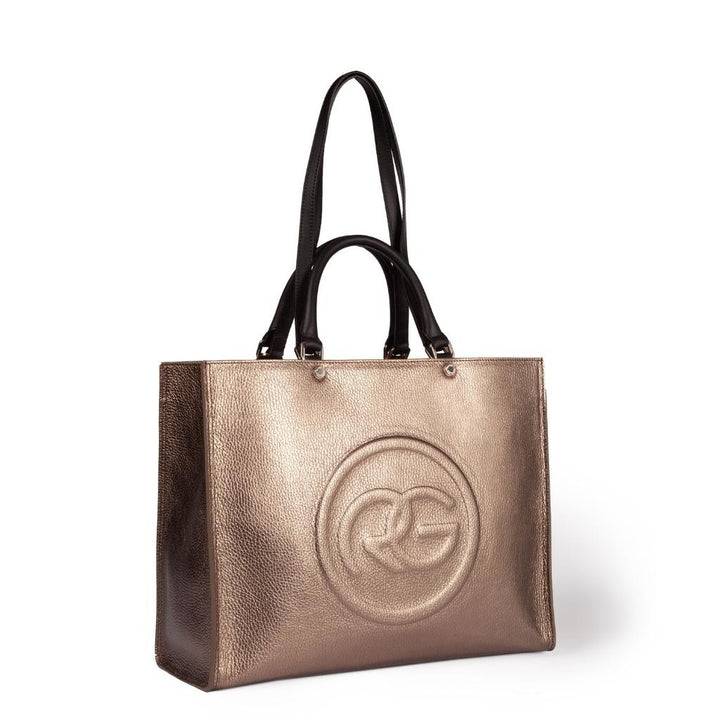 Roberta Gandolfi Roberta Pelle Large Borsa a mano in pelle con doppi spallacci per essere portata a spalla e tramezza Cyber Monday