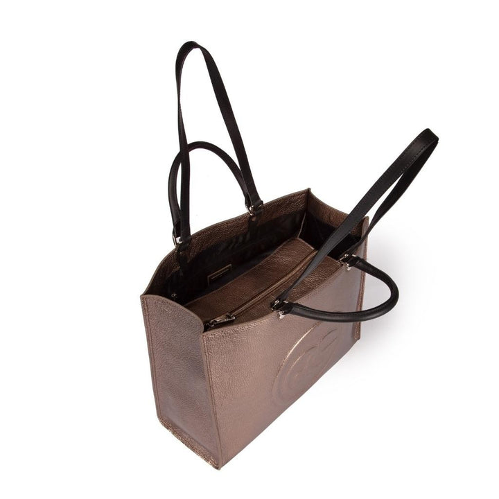Roberta Gandolfi Roberta Pelle Large Borsa a mano in pelle con doppi spallacci per essere portata a spalla e tramezza Cyber Monday