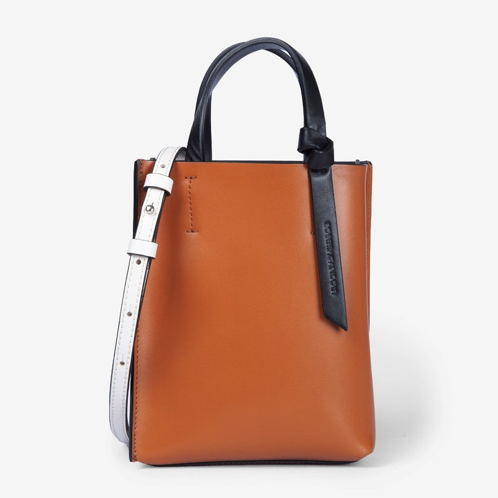 Roberta Gandolfi Cinzia Mini bag in pelle bicolor e tracolla staccabile Offerta Anniversario