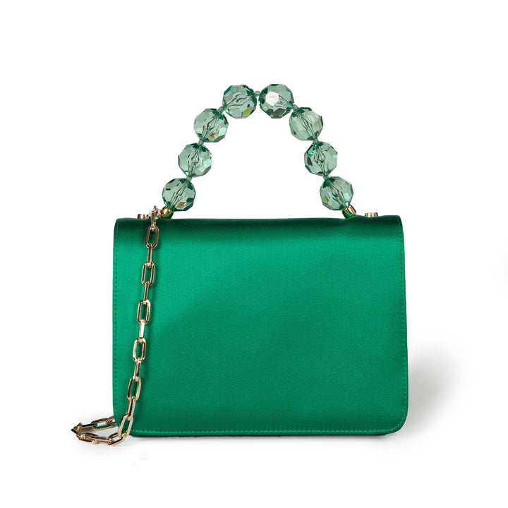 Roberta Gandolfi Sirenetta Mini bag in raso di seta e manico gioiello Sostegno trimestrale