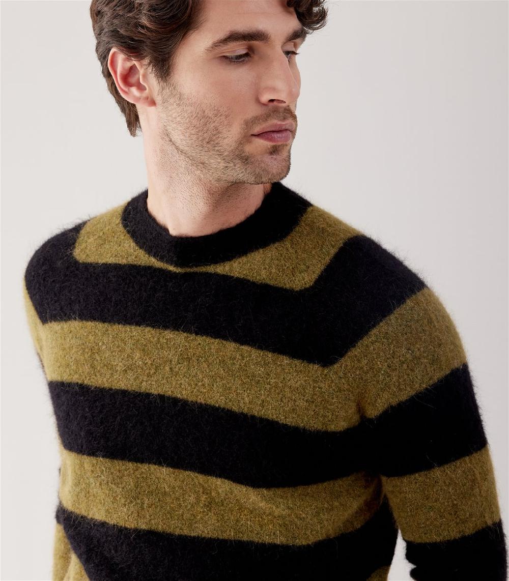 S.Moritz GIROCOLLO RIGHE MOHAIR In Linea