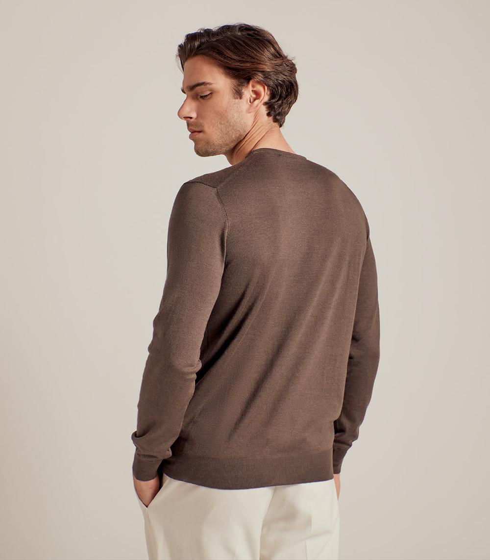 S.Moritz GIROCOLLO LANA SETA CASHMERE - CACAO Shopping Online