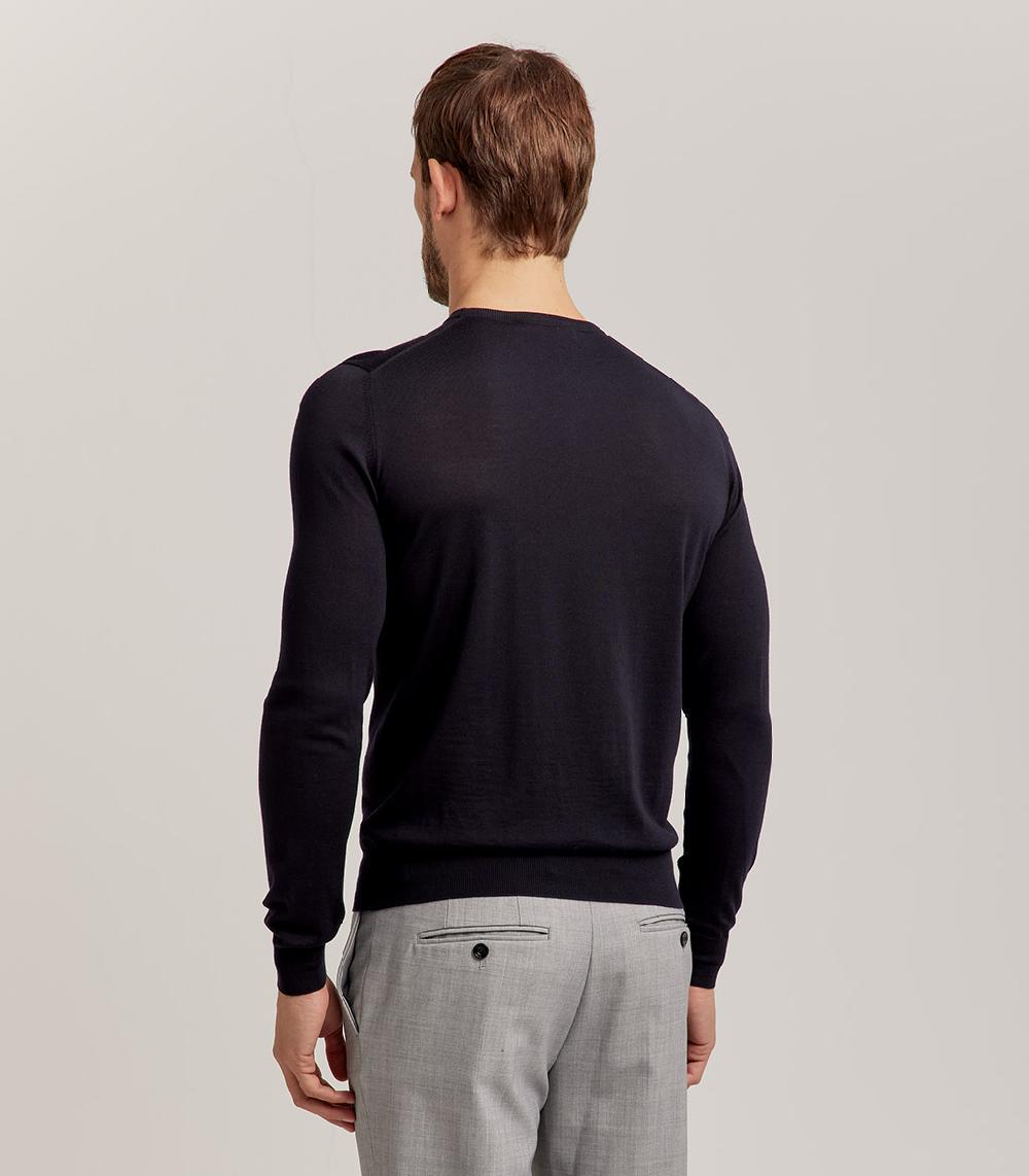 S.Moritz GIROCOLLO ROYAL MERINO - BLU NAVY Offerta