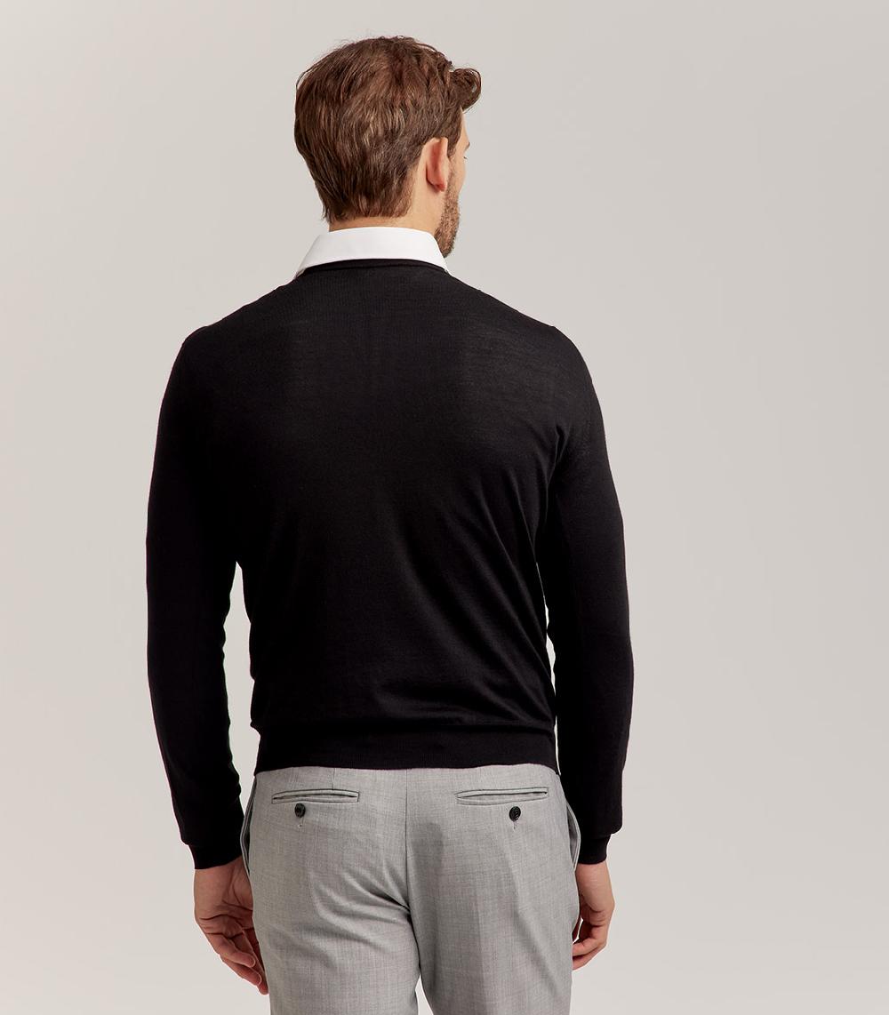 S.Moritz COLLO V LANA SETA CASHMERE - NERO Online