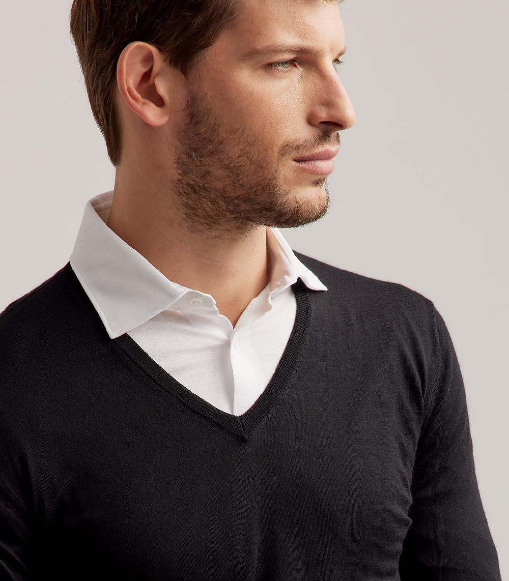 S.Moritz COLLO V LANA SETA CASHMERE - NERO Online