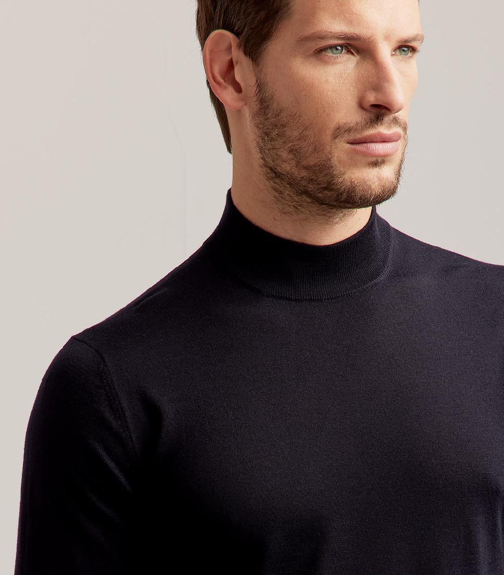 S.Moritz LUPETTO ROYAL MERINO - BLU NAVY Promozione