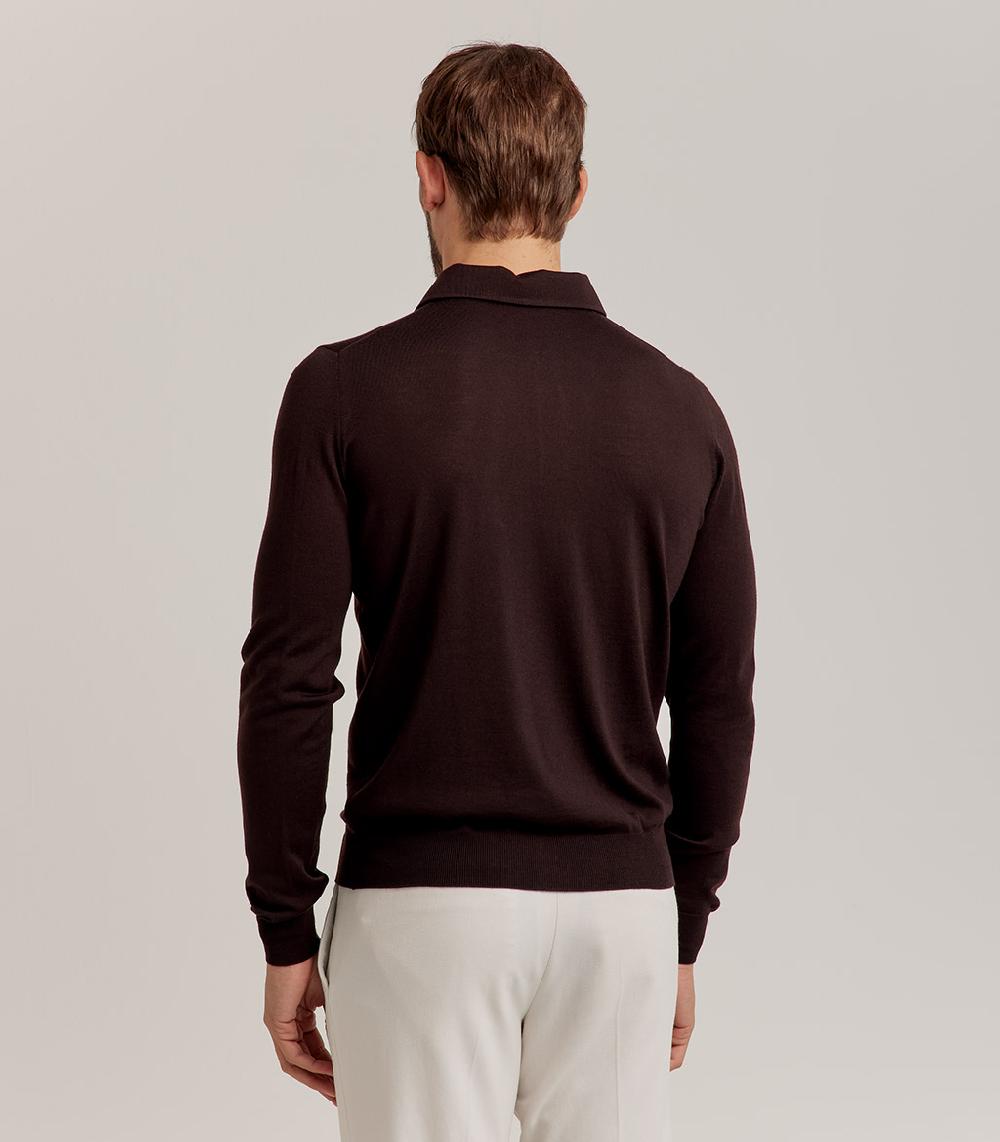 S.Moritz POLO COLLO CAMICIA ROYAL MERINO - TESTA DI MORO Acquista Ora