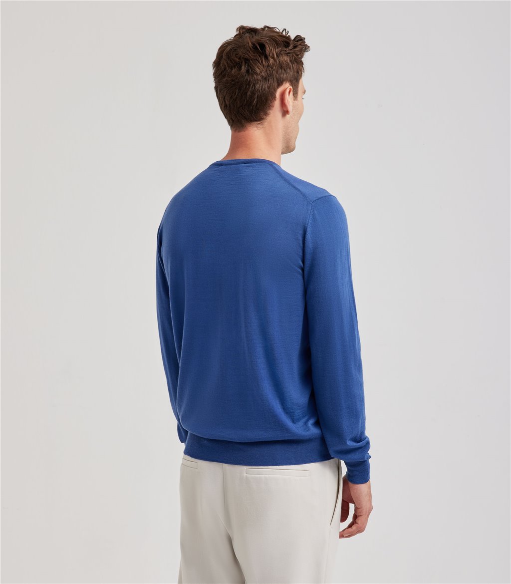 S.Moritz Maglia blu da uomo royal merino | S.Moritz Sito Ufficiale Consegna Veloce