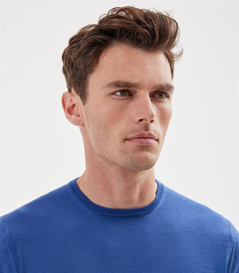 S.Moritz Maglia blu da uomo royal merino | S.Moritz Sito Ufficiale Consegna Veloce