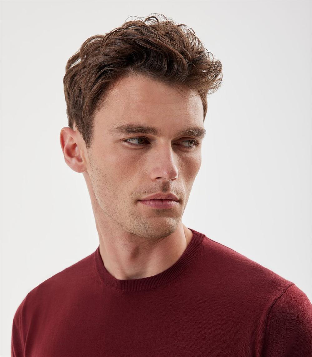 S.Moritz Maglia bordeaux da uomo royal merino | S.Moritz Sito Ufficiale Fino Al -60%