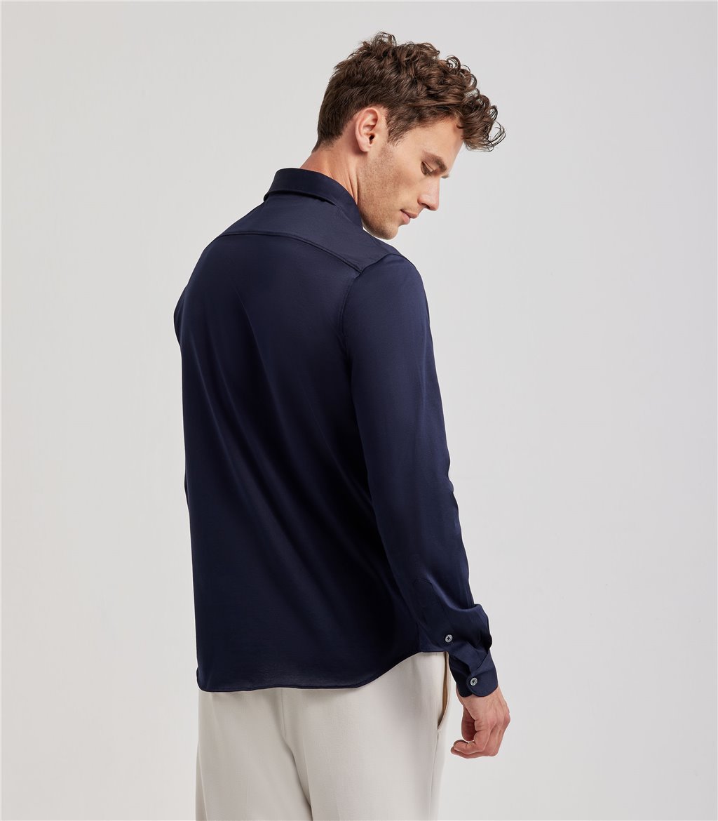 S.Moritz Camicia bianca da uomo in cotone jersey | S.Moritz Sito Ufficiale Prezzo Ridotto