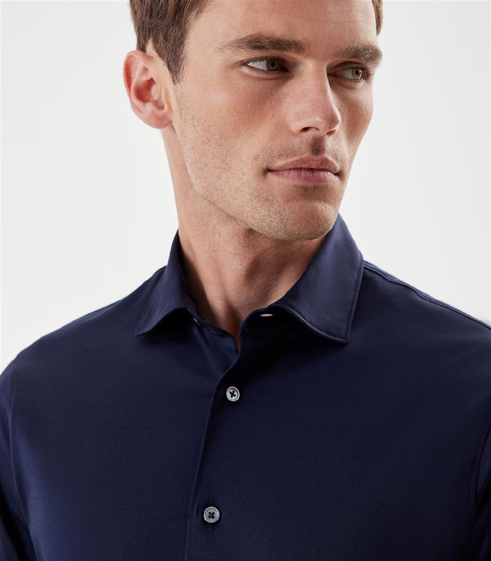 S.Moritz Camicia bianca da uomo in cotone jersey | S.Moritz Sito Ufficiale Prezzo Ridotto