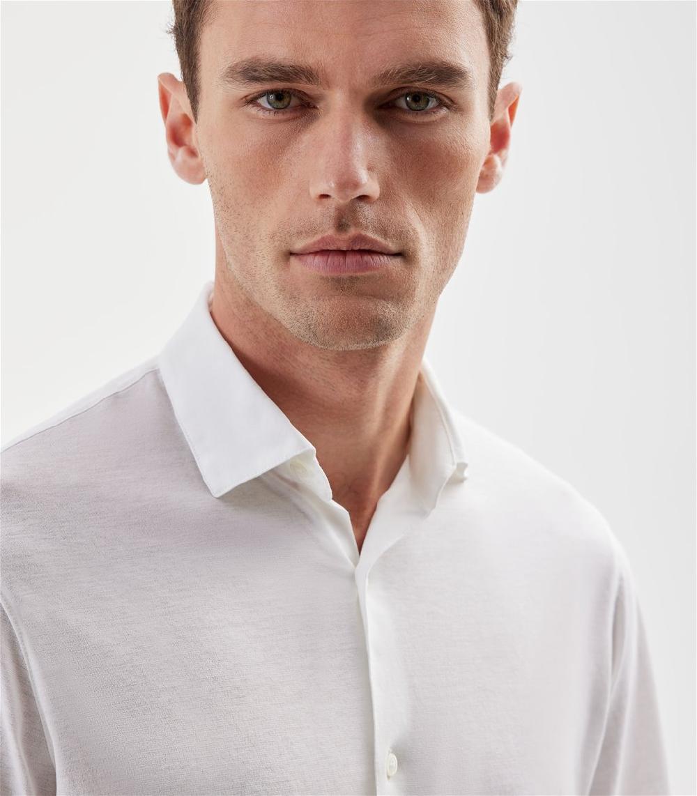 S.Moritz Camicia bianca da uomo in cotone crepe | S.Moritz Sito Ufficiale Convenienza