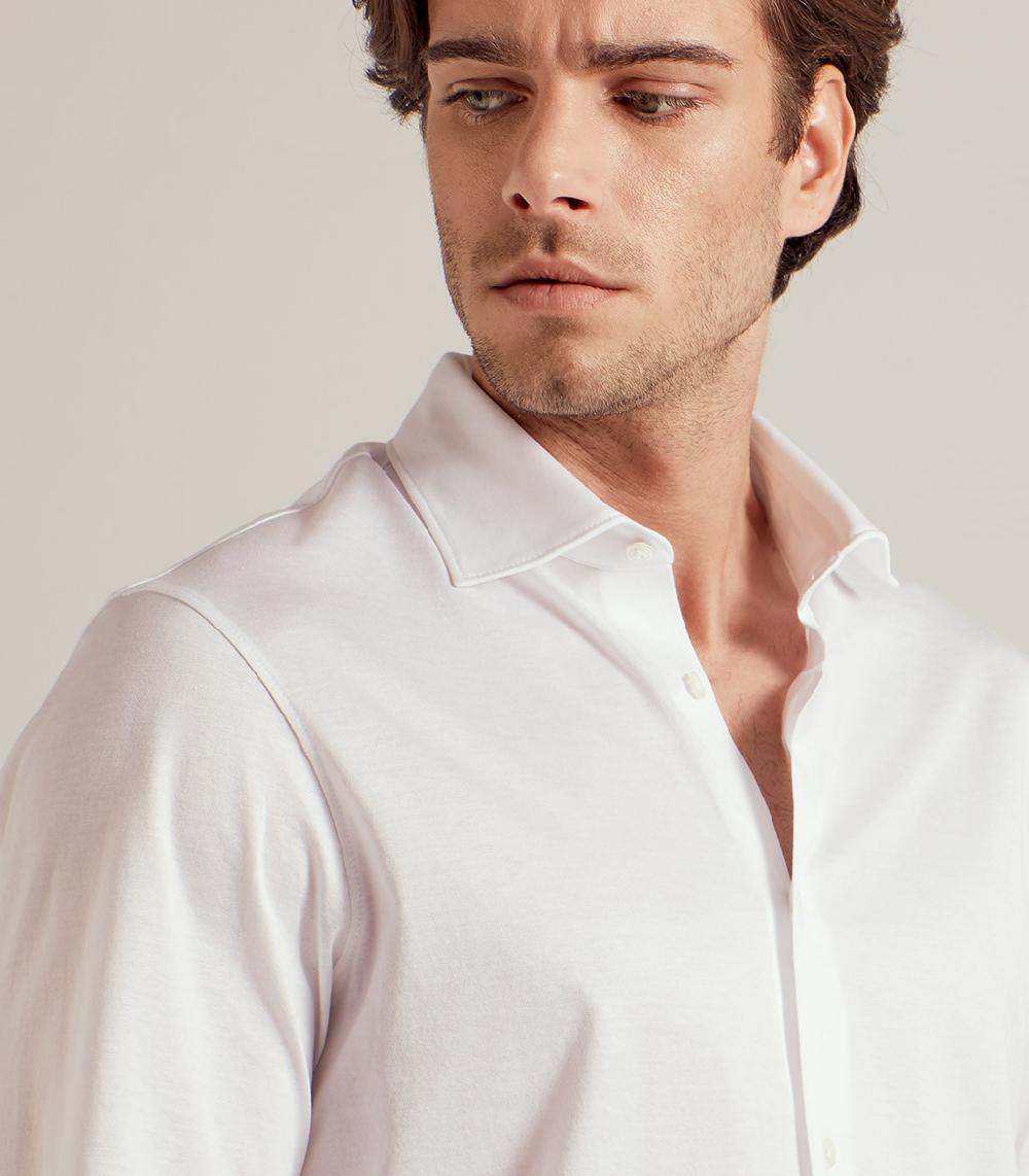 S.Moritz CAMICIA IN COTONE SUPERFINE - BIANCO Economico