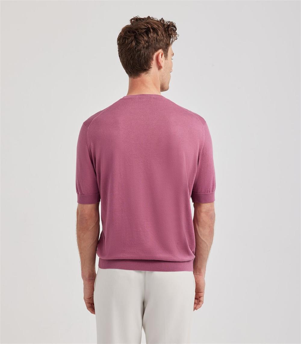 S.Moritz T-shirt malva da uomo in cotone giza | S.Moritz Sito Ufficiale Outlet