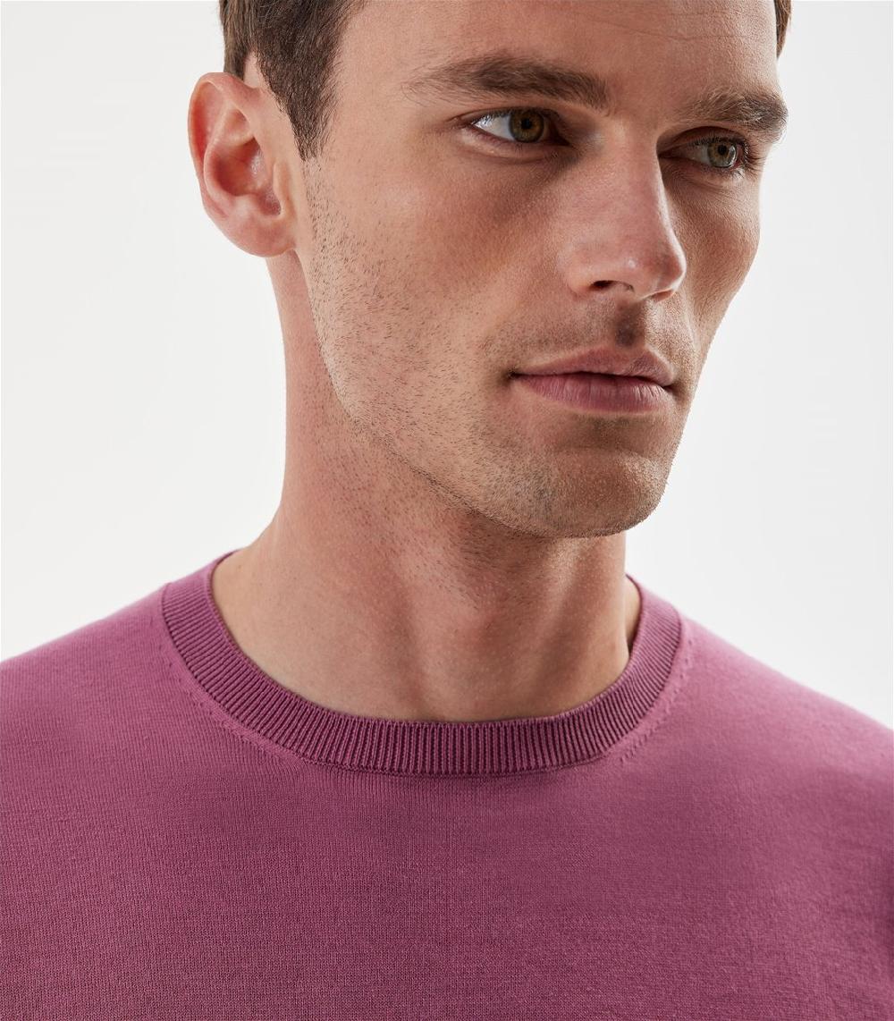 S.Moritz T-shirt malva da uomo in cotone giza | S.Moritz Sito Ufficiale Outlet