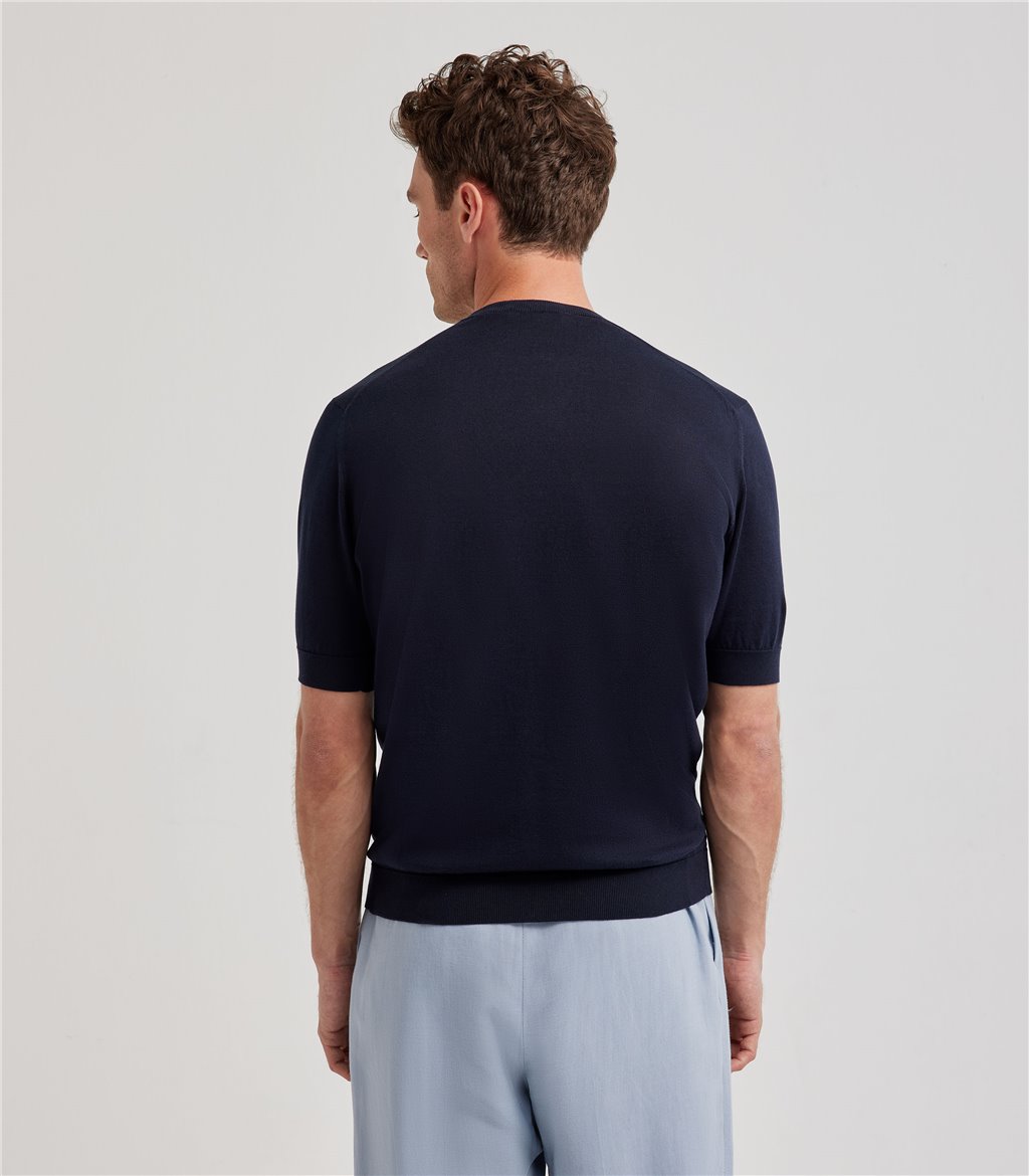 S.Moritz T-shirt blu da uomo in cotone giza | S.Moritz Sito Ufficiale Hotsell