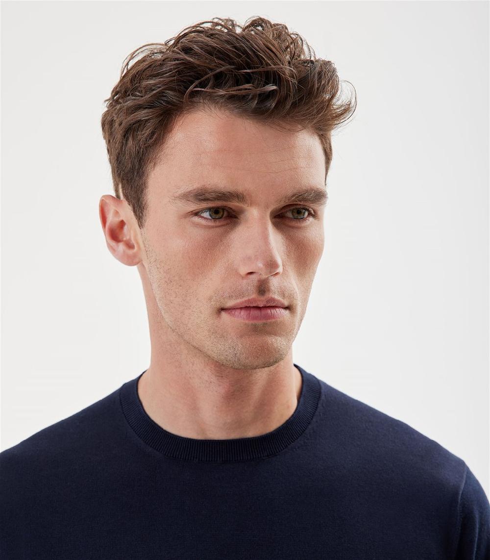 S.Moritz T-shirt blu da uomo in cotone giza | S.Moritz Sito Ufficiale Hotsell