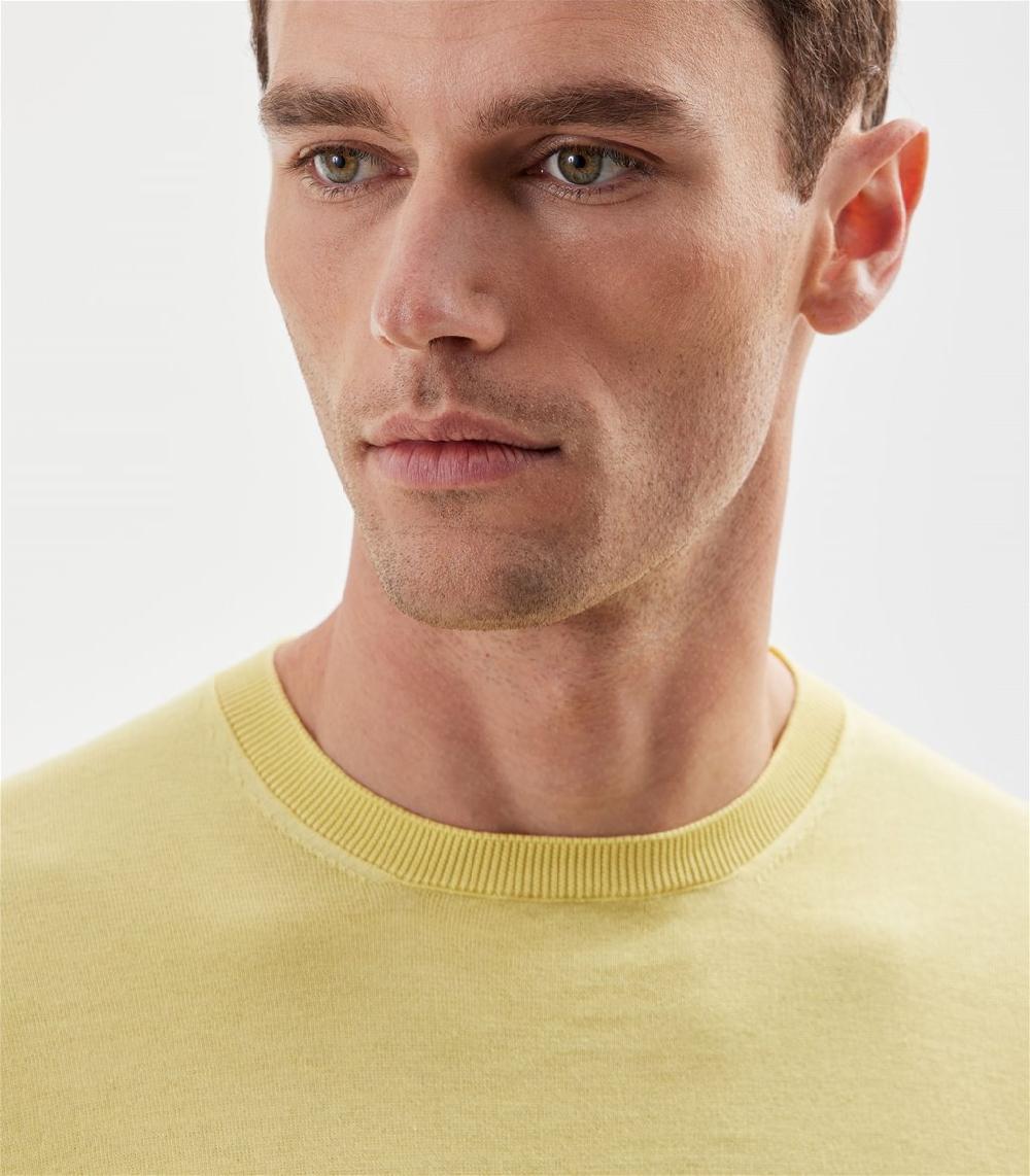 S.Moritz T-shirt gialla da uomo in cotone giza | S.Moritz Sito Ufficiale I Più Venduti