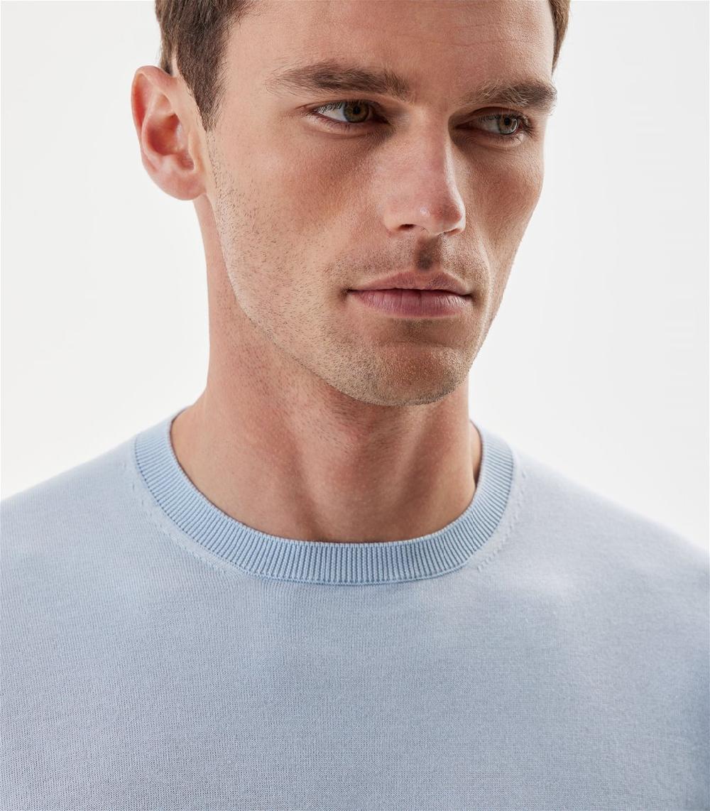 S.Moritz Maglia celeste da uomo in cotone giza | S.Moritz Sito Ufficiale Vendite Flash