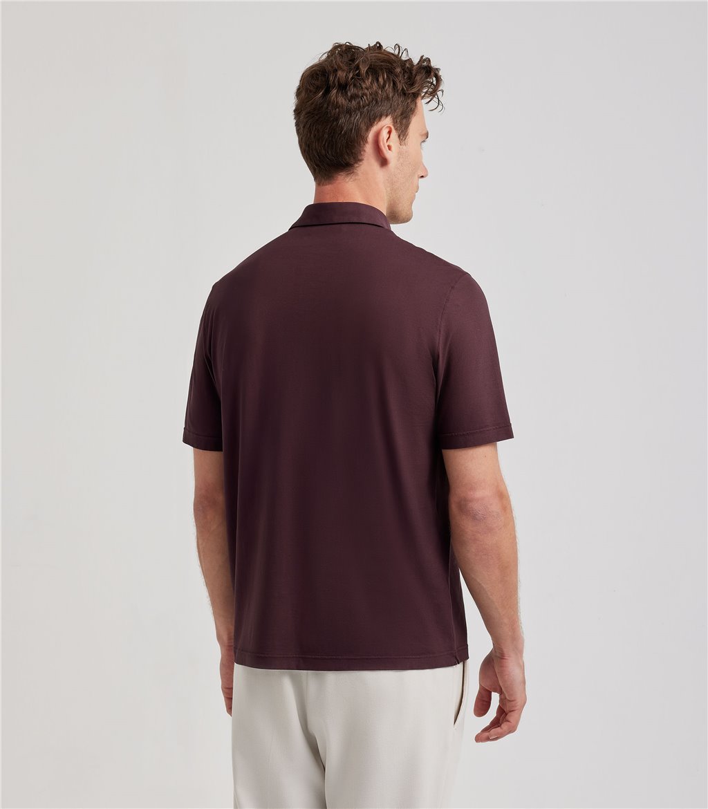 S.Moritz Polo amarena da uomo in cotone crepe | S.Moritz Sito Ufficiale Qualità Garantita