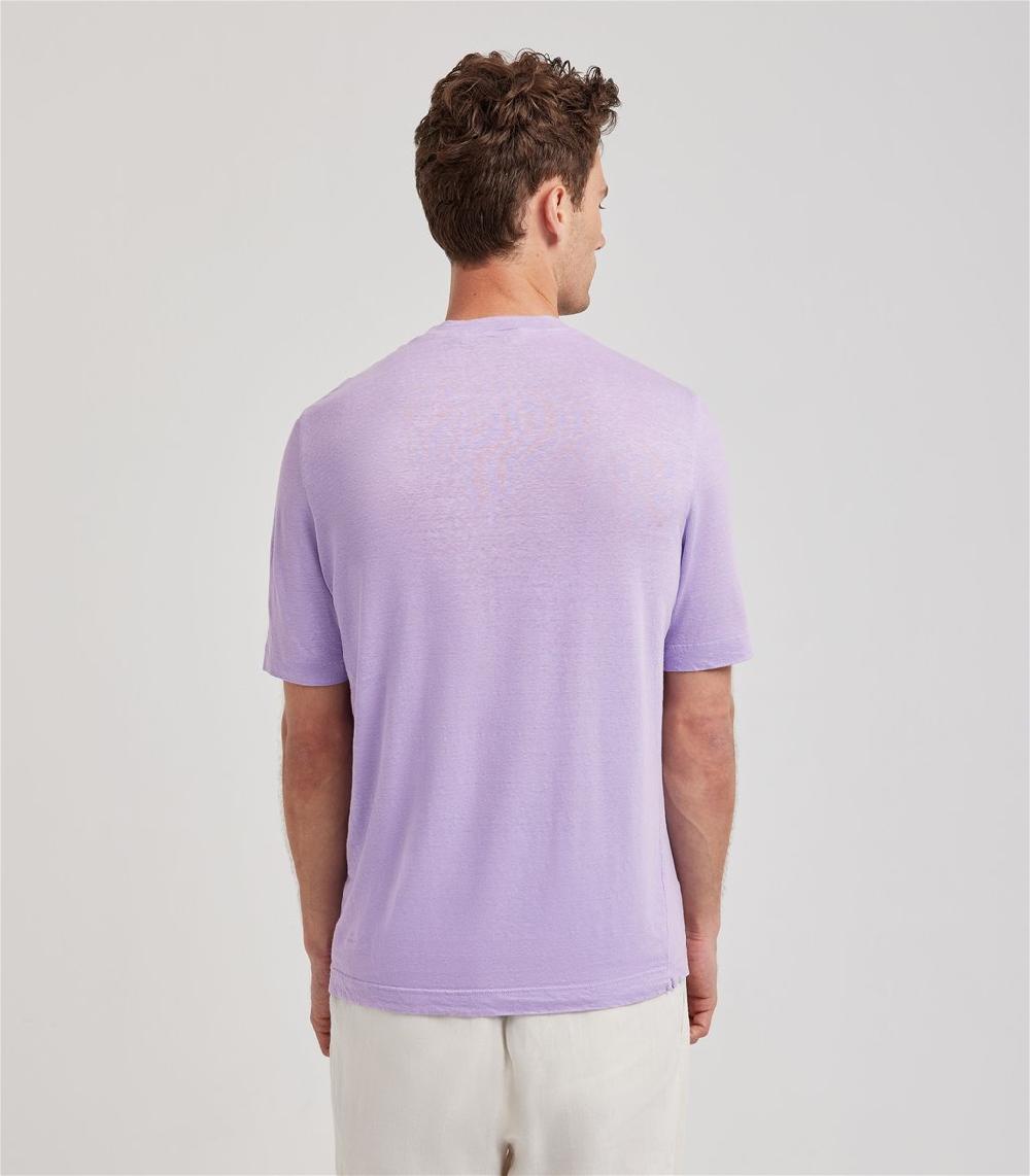 S.Moritz T-shirt lilla da uomo in jersey lino | S.Moritz Sito Ufficiale Moda