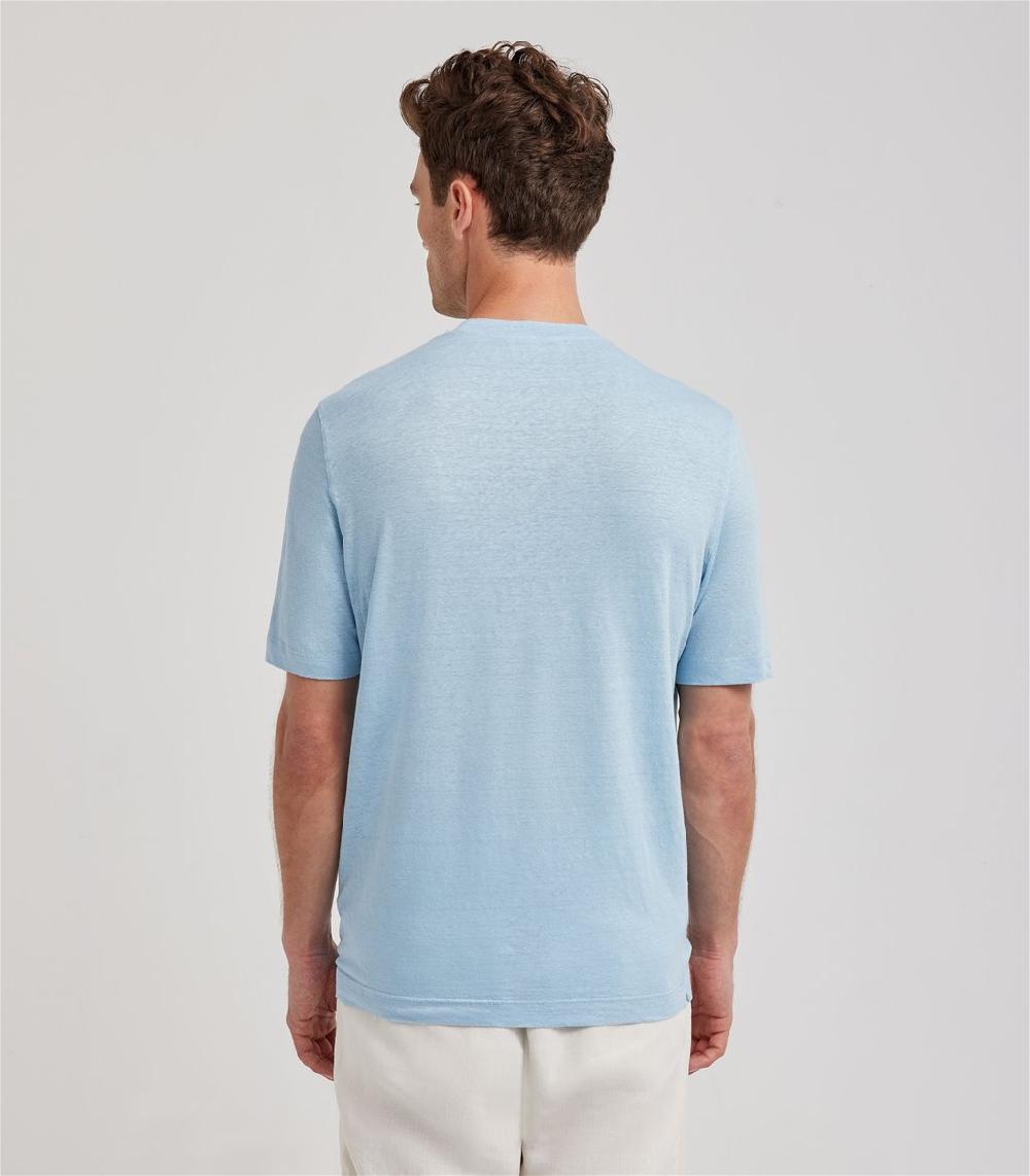 S.Moritz T-shirt cielo da uomo in jersey lino | S.Moritz Sito Ufficiale 2025
