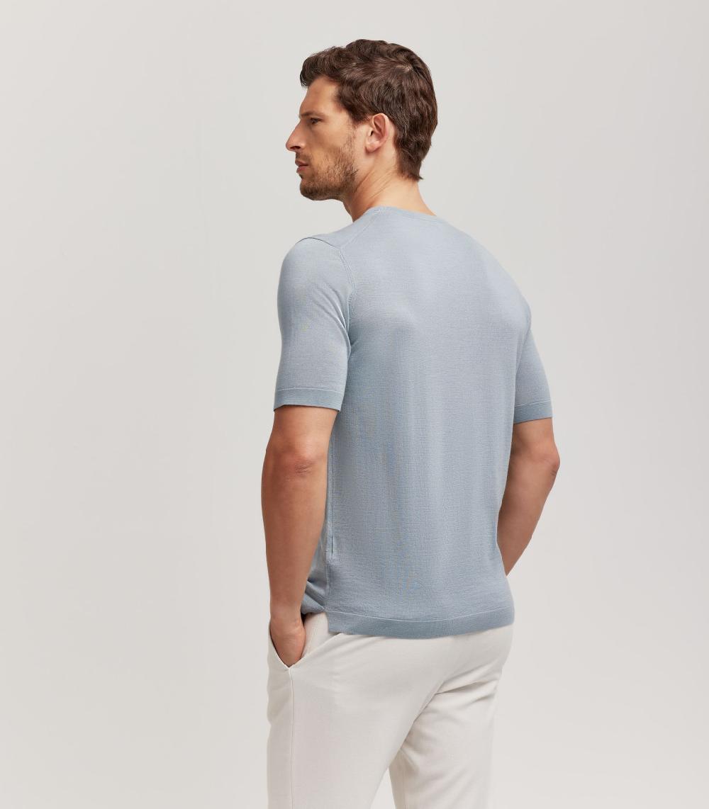 S.Moritz T-SHIRT - LANA SETA CASHMERE Soddisfazione Garantita