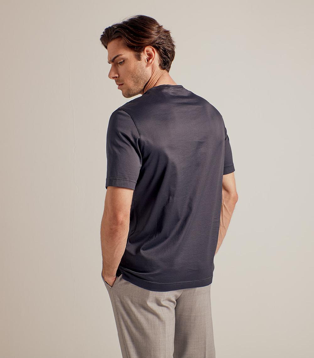 S.Moritz T-SHIRT IN COTONE SUPERFINE - GRIGIO ANTRACITE Acquista Ora