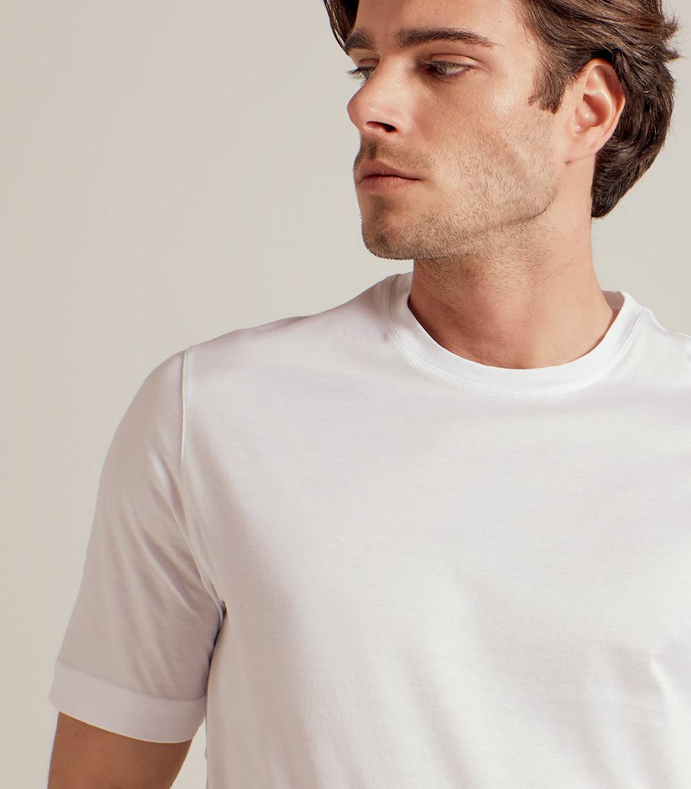 S.Moritz T-SHIRT IN COTONE SUPERFINE - BIANCO Fino Al -60%
