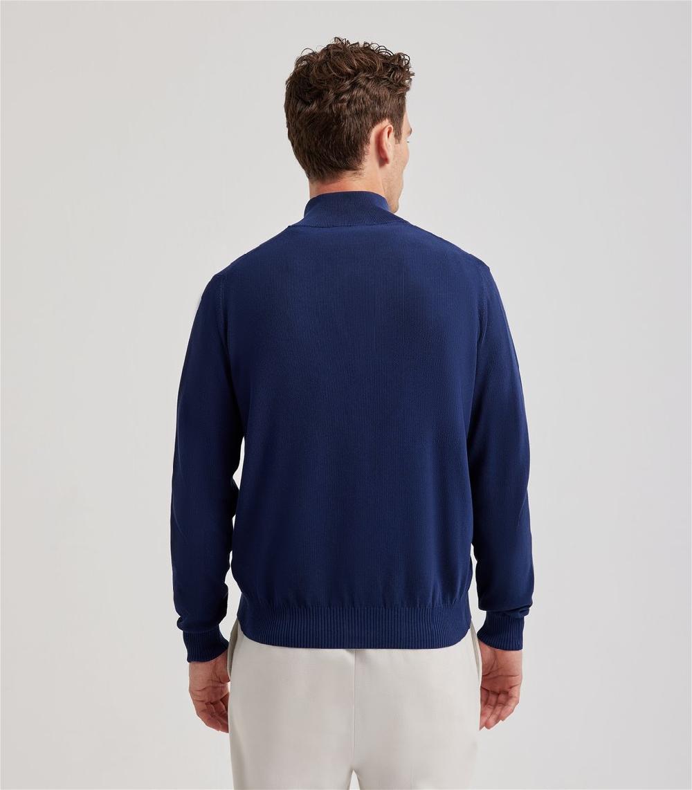 S.Moritz Cardigan da uomo collo alto punto riso | S.Moritz Sito Ufficiale Shopping Online