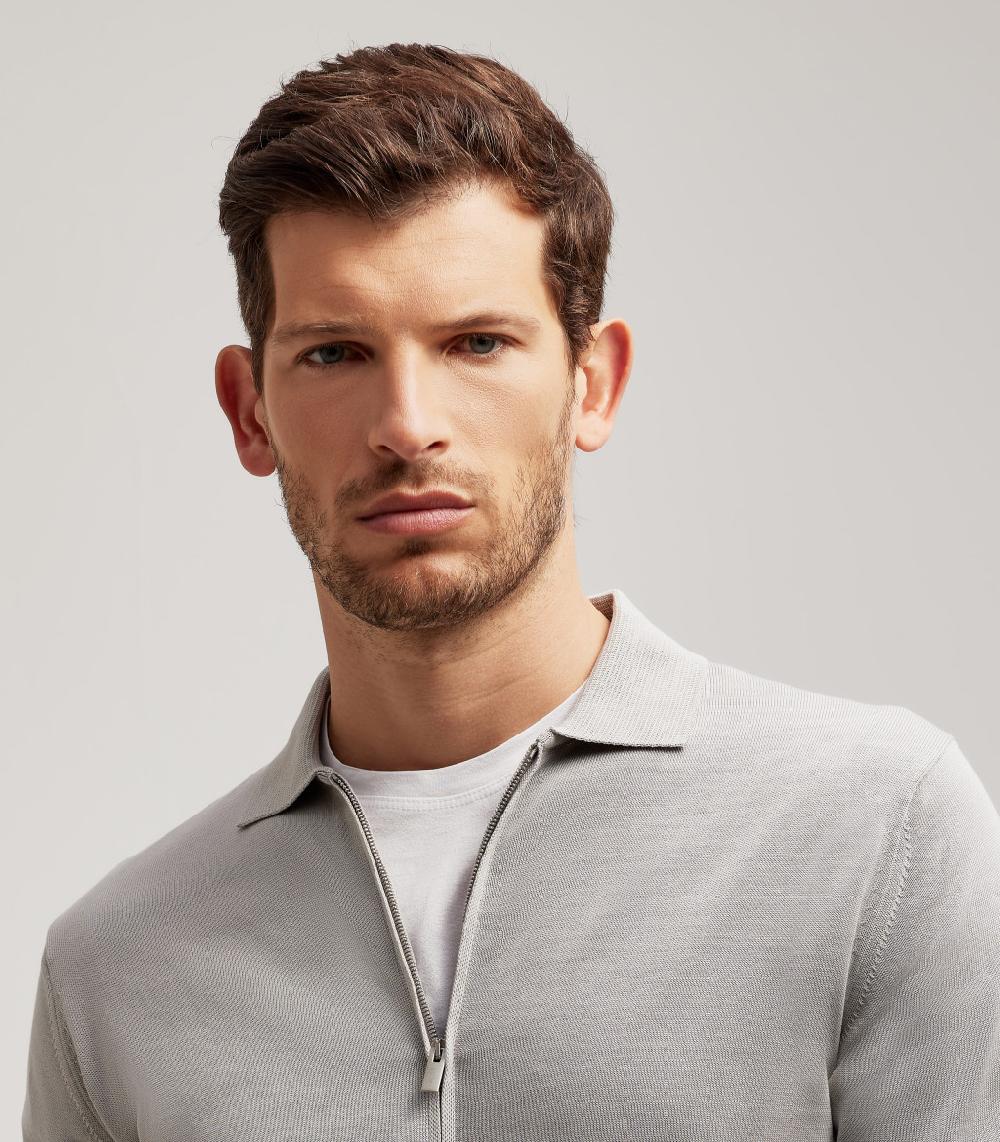S.Moritz FULLZIP COLLO POLO - COTONE Sottocosto