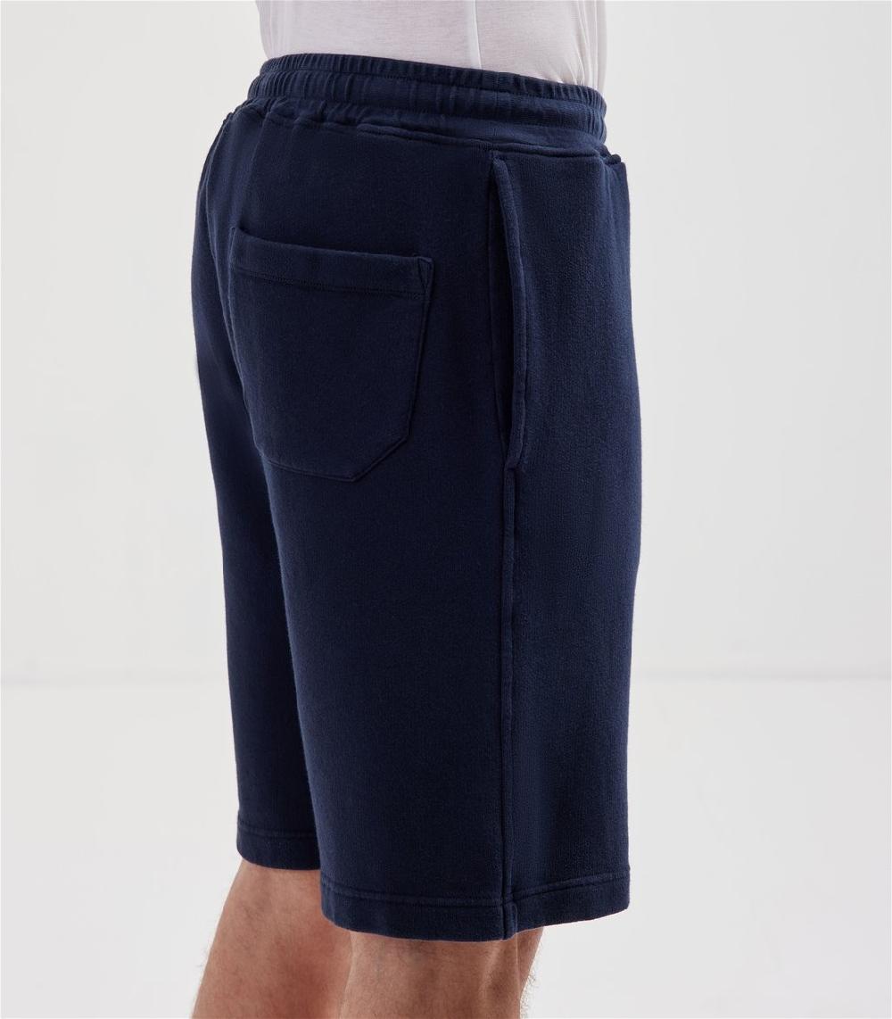 S.Moritz Bermuda da uomo in felpa blu navy | S.Moritz Sito Ufficiale Novità