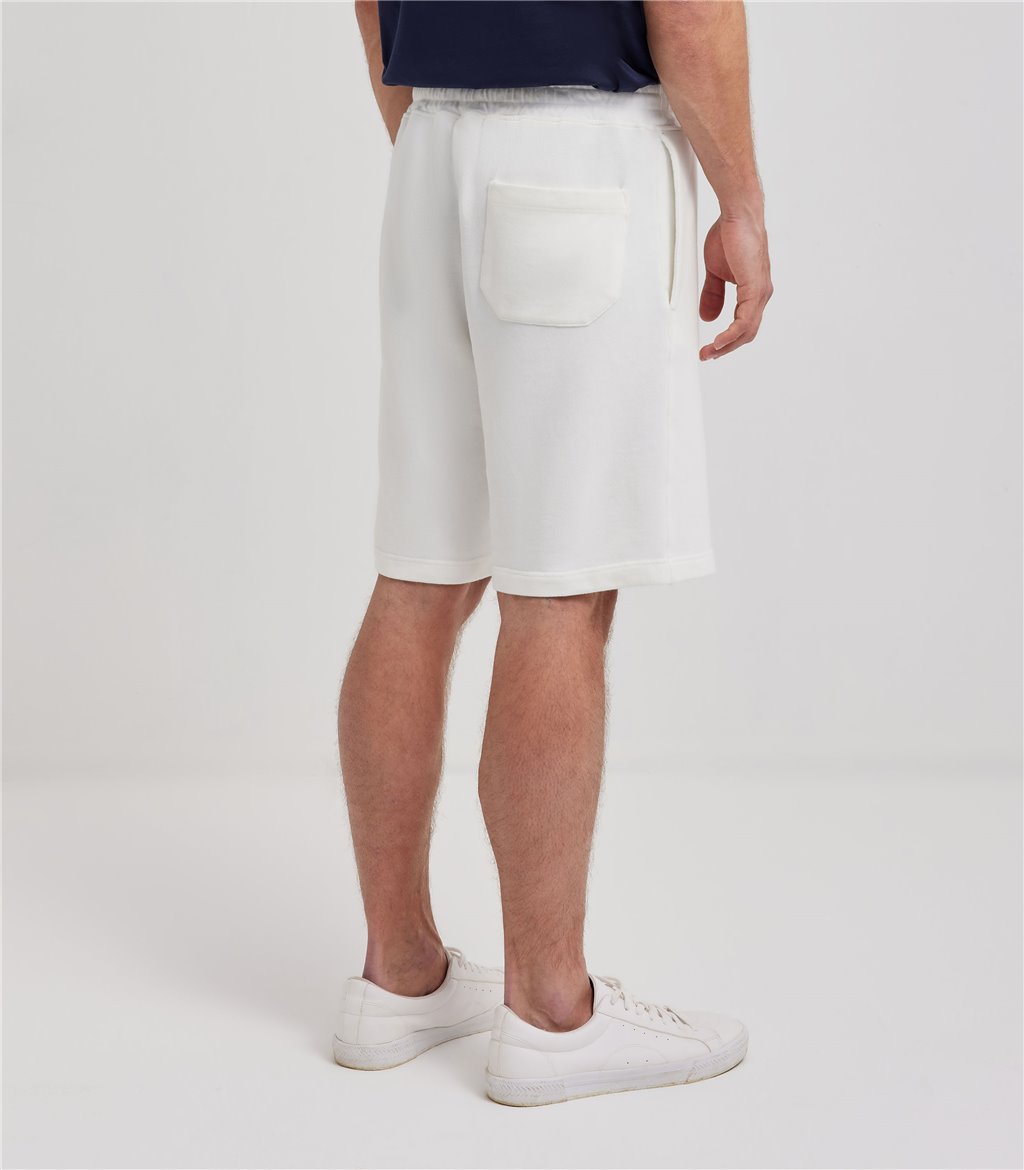 S.Moritz Bermuda da uomo in felpa off white | S.Moritz Sito Ufficiale Presa