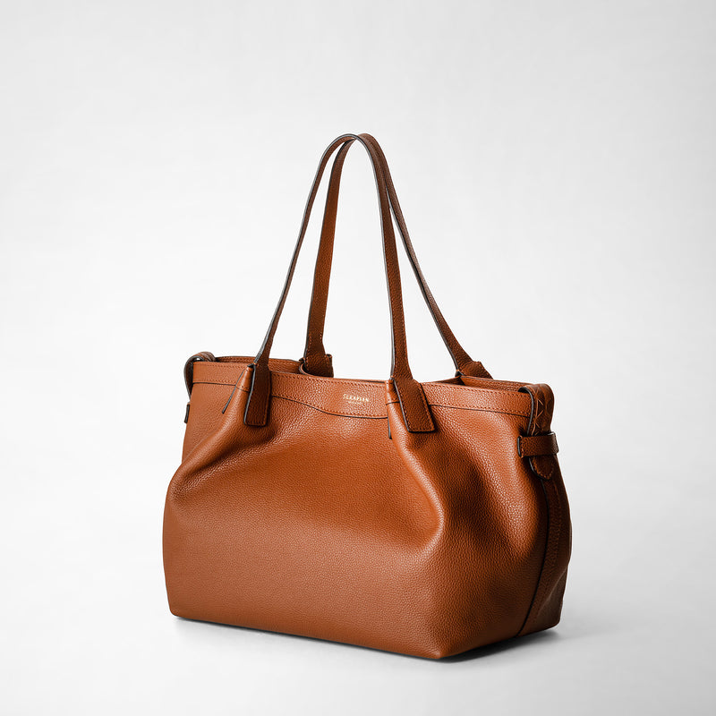 Serapian Tote bag secret piccola in pelle rugiada cuoio Outlet