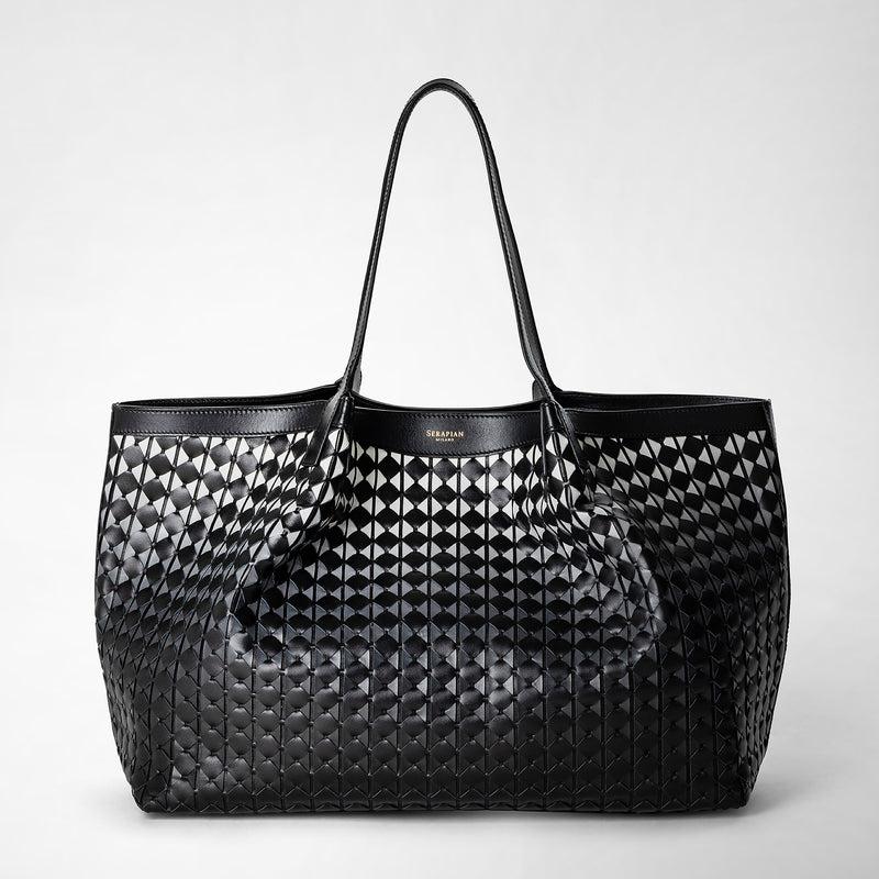 Serapian Tote bag secret in mosaico chiaroscuro Offerte