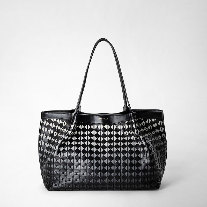 Serapian Tote bag secret piccola in mosaico chiaroscuro I Più Venduti