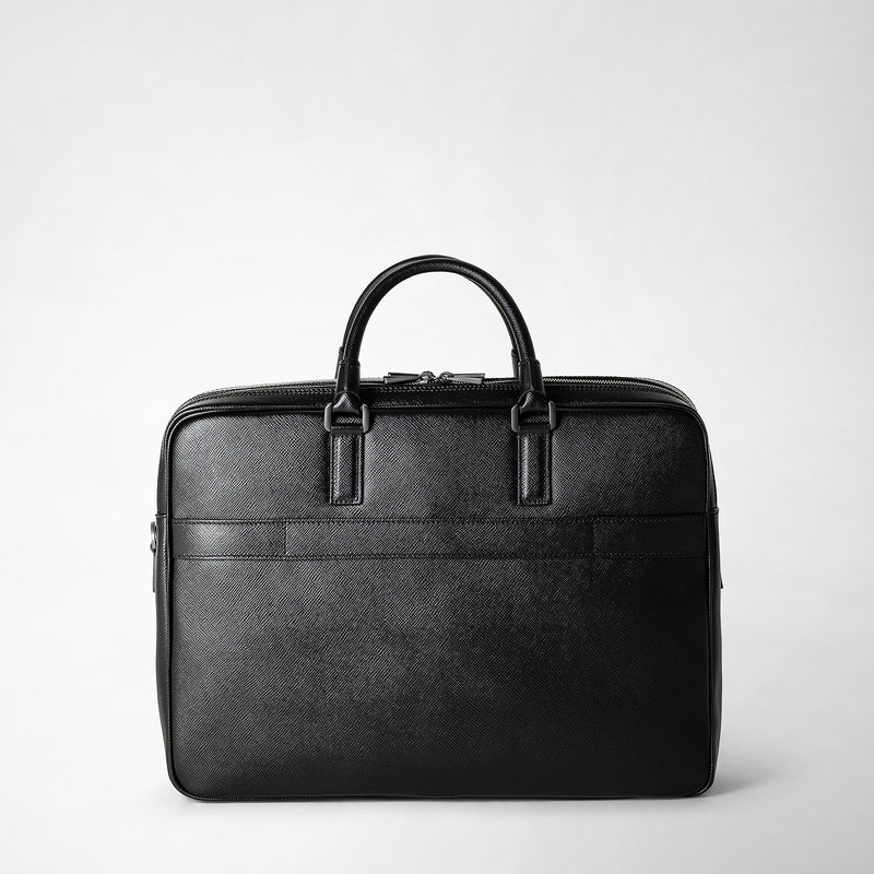 Serapian Borsa business doppio scomparto pelle evoluzione nero Vendita